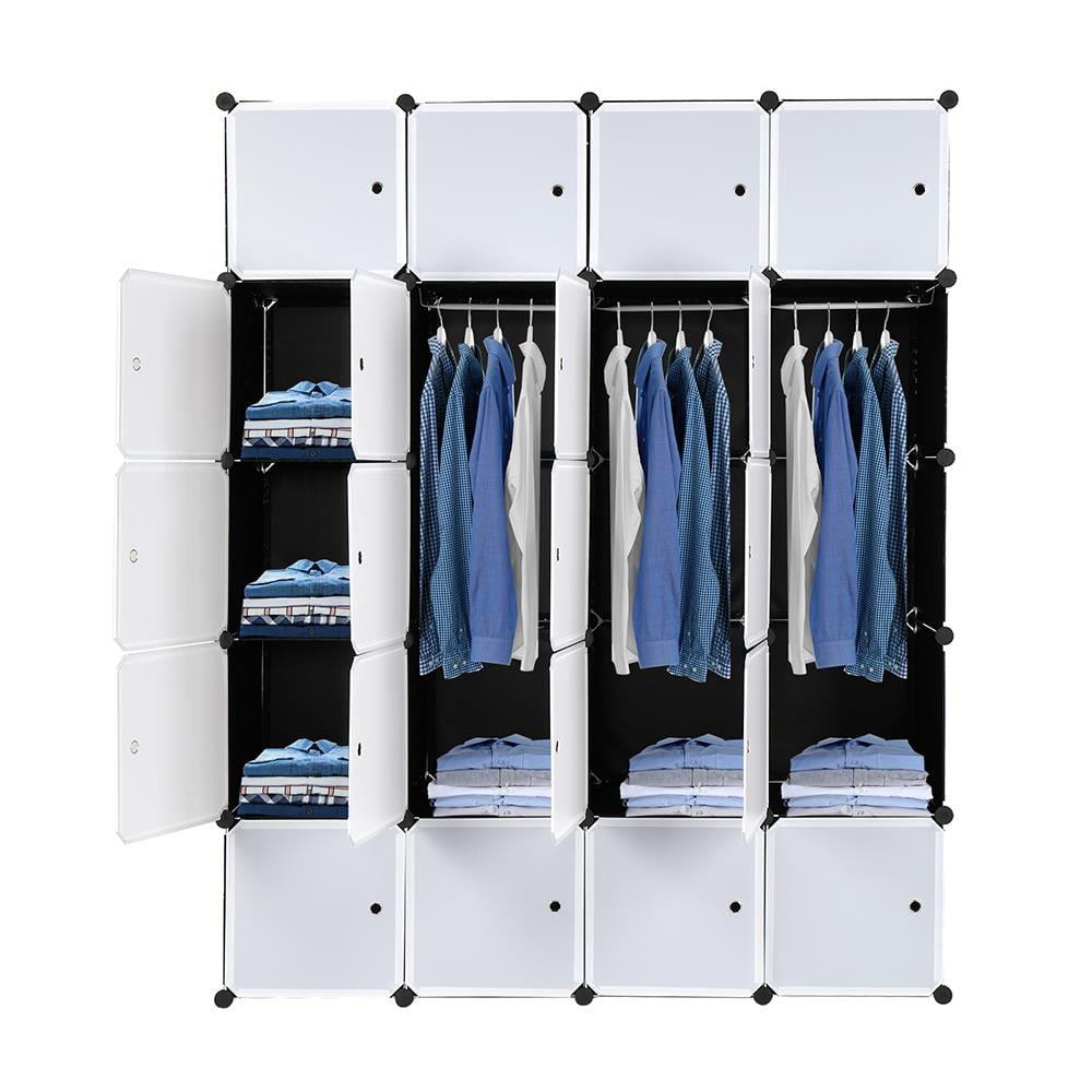 Zimtown Wardrobe Closets,20 Cube Organizer Stackable Plastic Cube