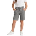 thumbnail image 6 of Atogsazn Kids Boys Summer Short Jeans Chlidrens Casual Wide Leg Drawstring Denim Shorts with Pocket Pants Gray 11-12 Years Fashion, 6 of 7