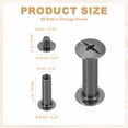 thumbnail image 2 of Uxcell 40 Sets Chicago Screw Rivets M5x18mm Metal Phillips Head Post Nail Rivet Stud Screws Connectors for DIY Leather Belt Bag Craft Bookbinding, Black, 2 of 7