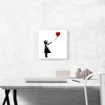 thumbnail image 2 of ARTCANVAS Girl with Balloon (white background Square) Canvas Art Print by Banksy - Size: 12" x 12" (0.75" Deep), 2 of 9