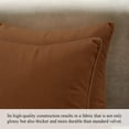 thumbnail image 2 of A1HC Set of 2 Luxurious Soft Velvet Throw Pillow Covers Only, 20"x20", Burnt Caramel, Decorative Cushion Covers with Hidden YKK Zipper for Sofa or Bed, 2 of 7