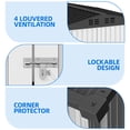 thumbnail image 5 of Dextrus 7x5ft Weatherproof Metal Storage Shed, Lockable Ventilated Outdoor Tool Shed for Backyard Patio Lawn, White, 5 of 10