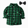 thumbnail image 1 of WUANDIXFA Garçons Col Rond Tee Summer Chandails Décontractés à Manches Longues Hauts Graphiques Mignons Chandail pour Garçons Vêtements d'Entraînement pour Garçons, Vert, 12-18 Mois, 1 of 4