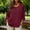 A_ Red, variant on CYMMPU Women's Summer Solid Color Cotton Linen Button Front Blouse, Casual Loose Lightweight Short Sleeve Top Navy S