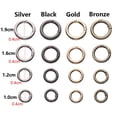 thumbnail image 2 of 2/5pcs 10/12/16/19mm Black gold silver Round Push Trigger Zinc Alloy Hooks Carabiner Purses Handbags Spring O-Ring Buckles Bag Belt Buckle Snap Clasp Clip BLACK 2PCS 1CM, 2 of 5