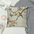 thumbnail image 2 of Linen Pillow Case Plum Bossom Oriole  Double Sided Decorative Cushion Cover for Sofa Bed Chair Car, 2 of 5