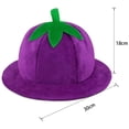thumbnail image 3 of OOOUM Plush Funny Hat For Adults Fruits Shape Scalloped Brim Party Hat Holiday Gathering Festive Plush Hat Purple, 3 of 6