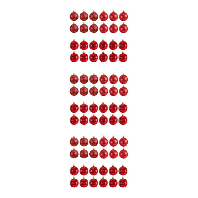 Transemion 24pieces Effective Decoration Balls Easy To Christmas Essentials Durable red 3Set