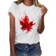 thumbnail image 4 of Camisas de Manga Corta para las Mujeres Impresión de Manga Corta Cuello Redondo, Camisa Casual de Poliéster para las Mujeres, Lavado de Manos, 4 of 6