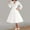 White, variant on AOOCHASLIY Women's Dresses Fall Clothes Fashion Women's Christmas Dress Solid Color Long Sleeve V-Neck Casual Dress