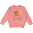 thumbnail image 2 of Inktastic Berry Adorable Strawberry Floral Design Toddler Sweatshirt, 2 of 4