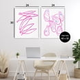 thumbnail image 3 of Stupell Industries Minimal Pink Fish & Oysters 2 Piece White Framed Giclee Art Set design by Lil' Rue, 30 x 24, 3 of 8