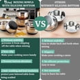 thumbnail image 2 of U Chef Set de bowls de acero inoxidable para cocina y recipientes de diferentes tamaños 6 piezas color negro U Chef Bowls de acero inoxidable, 2 of 6