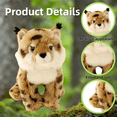 thumbnail image 4 of Lynx Cat Stuffed Animal Wild Cat Feline Animal Stuffed Toy Wildlife Themed Stuffed Animal for Collection Decor, 4 of 9