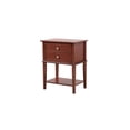 thumbnail image 2 of Neo-Classical Nostalgia Nightstand with Shelf - Dovetailed Drawers for Bedroom Storage, Stylish Nickel Hardware, Floor Mountable, 2 of 6