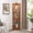 Oak, variant on Corner Lighted Curio Cabinet Antique White Glass Display Cabinet with Mirrored Back, Adjustable Shelves for Living Room, Wine, Bar Glass Storage, 16.5x16.5x69.85 Inches