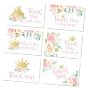 SKYSONIC 24 Floral Shower Thank You With Envelopes, Gratitude Notes, 4x6 Appreciation For Guests At Parties,