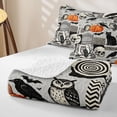 thumbnail image 4 of Homewish Collage Halloween Skeleton Quilt Full for Boys Girls, Retro Pumpkin Crow Owl Full Bedspread Sets, 3 Pieces, 4 of 7