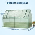thumbnail image 2 of Raised Garden Bed Kit with Pitched Roof Greenhouse Cover & Irrigation, 3-in-1 Metal Planter Box with Self-Watering System & Insect Mesh, Outdoor Raised Bed for Vegetables Flowers, 2 of 8