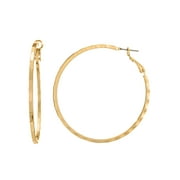 Time and Tru Womens Gold 2.5" Hoop Earrings, 1 Pair