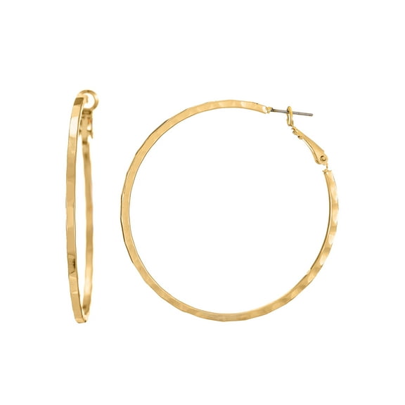 Time and Tru Womens Gold 2.5" Hoop Earrings, 1 Pair
