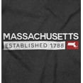 thumbnail image 2 of Massachusetts Map Shape Established Men's Graphic T Shirt Tees Brisco Brands X, 2 of 6