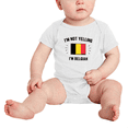 thumbnail image 2 of I'm Not Yelling, I'm Belgian Cute Baby Bodysuit Romper (White, 3-6 Months), 2 of 5