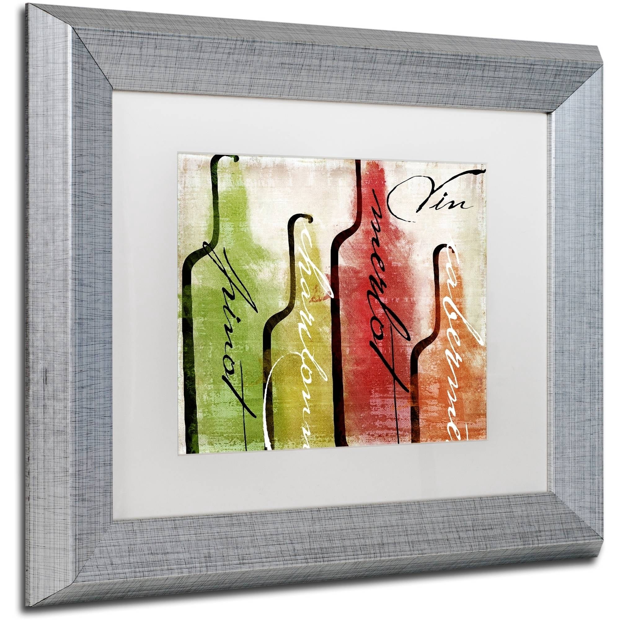 Trademark Fine Art "Wine Tasting I" Canvas Art by Color Bakery White Matte, Silver Frame