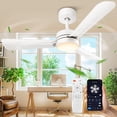 thumbnail image 1 of Ventilador de techo con luz de 36inch/90cm,Ventiladores de techo con luces con luz y control remoto,6 velocidades,3CCT,40W,Regulable,Reversible,Ventilador para patios,sala,dormitorio(Blanco), 1 of 5