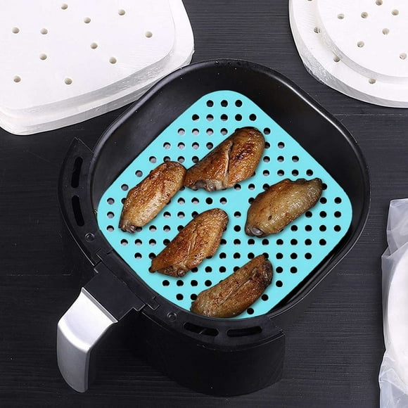 8.5inch Silica Gel Air Fryer Silica Gel Accessories Cushion Air Fryer Pad Fryer Silicone Stick Air Reusable Air Accessories Kitchen,Dining Bar Air Fryer Tray Air Fryer Tray for Oven Air Fryer Tray for