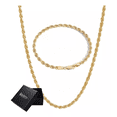 thumbnail image 1 of Pulsera Y Collar Torsal Acero Inoxidable Hombre Oro, 1 of 5