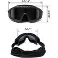 thumbnail image 5 of Gafas Airsoft, Gafas Tácticas Militares Airsoft para Deportes Al Aire Libre con 3 Lentes Intercambiables, Gafas de Tiro con Protección UV, Negras JM, 5 of 5