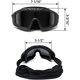 thumbnail image 5 of Gafas Airsoft, Gafas Tácticas Militares Airsoft para Deportes Al Aire Libre con 3 Lentes Intercambiables, Gafas de Tiro con Protección UV, Negras JM, 5 of 5