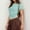 Mint Green, variant on WANPIDAN Women Shirts Compression Women Shirts with Tees for Women Trendy Women's Long Sleeve T Shirts Long Sleeve Shirt Women for Layering Elbow Tops for Women Womens T Shirts Short Sleeve Summer