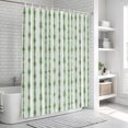 thumbnail image 6 of Green Stripes Bathroom Shower Curtains with 12 Hooks Polyester Waterproof Shower Curtain for Stalls and Bathtubs Farmhouse Modern Abstract Art Decorative Bathroom Privacy Curtain 36x78 Inches, 6 of 9