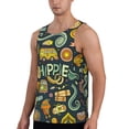 thumbnail image 2 of Gaeub Colorful Hippie Men's Athletic Tank Top, Workout Sleeveless Shirts, Running Tank Tops for Gym, Running, Training - 4X-Large, 2 of 9