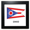 thumbnail image 1 of American State Flag Contour Ohio Black Square Frame Picture Wall Tabletop, 1 of 3