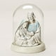 Roman 7" Or, Blanc Cassé, et Bleu Sainte Famille Sculpture Religieuse avec Cloche en Verre – image 1 sur 1