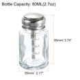 thumbnail image 2 of Botella dispensadora de vidrio Uxcell de 2.7Oz / 80ML, cuadrada, con bomba de líquido, tapa de metal, contenedor para alcohol con presión hacia abajo, 2 of 6
