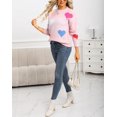 thumbnail image 3 of CORIRESHA Women's Casual Valentine's Day Colorful Heart Shaped Round Neck Long Sleeve Knitted Sweater Pullover, 3 of 3