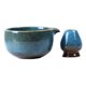 thumbnail image 3 of Cuenco de cerámica para matcha, juego de té matcha japonés, soporte para batidor, ceremonia del té verde con azul, 3 of 9