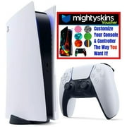 Sony PlayStation 5 Console (PS5 Disc Console) (Disc Version) with Controller and Mightyskins Custom Skin Code Voucher - Bundle