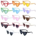 thumbnail image 4 of Heart Shaped Sunglasses for Women, Party, Bride, Babe, Squad Bachelorrete Party Eyeglassses (Yellow Glam), 4 of 4