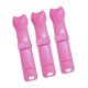 thumbnail image 2 of 3 piezas de comederos de tiras para gatos, soporte para cuchara exprimidora de tiras para puré líquido Rosa, 2 of 9