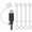 USB-C (5) - Clear, variant on General USB C Cable Dust Caps with Tether, Protection from Oxidation, Portable Travel Adapter Cover, Black, 4-Piece