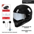thumbnail image 3 of Casco de motocicleta eléctrico vintage de cara completa con certificación Scorpion, gorra de seguridad, casco de motocicleta con circunferencia de cabeza grande de 65, 3 of 4
