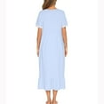 thumbnail image 5 of SWSMCLT Women's Victorian Vintage Lounge Dress Lace Light Loose Long Adorable Night Gown Home Night Dress Hollow Out Sky Blue X-Large, 5 of 5