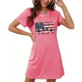 thumbnail image 4 of Birdeem Chemises de Nuit pour Femmes Chemise de Nuit Courte Surdimensionnée Mode Imprimé Poitrine Manches Courtes, 4 of 12