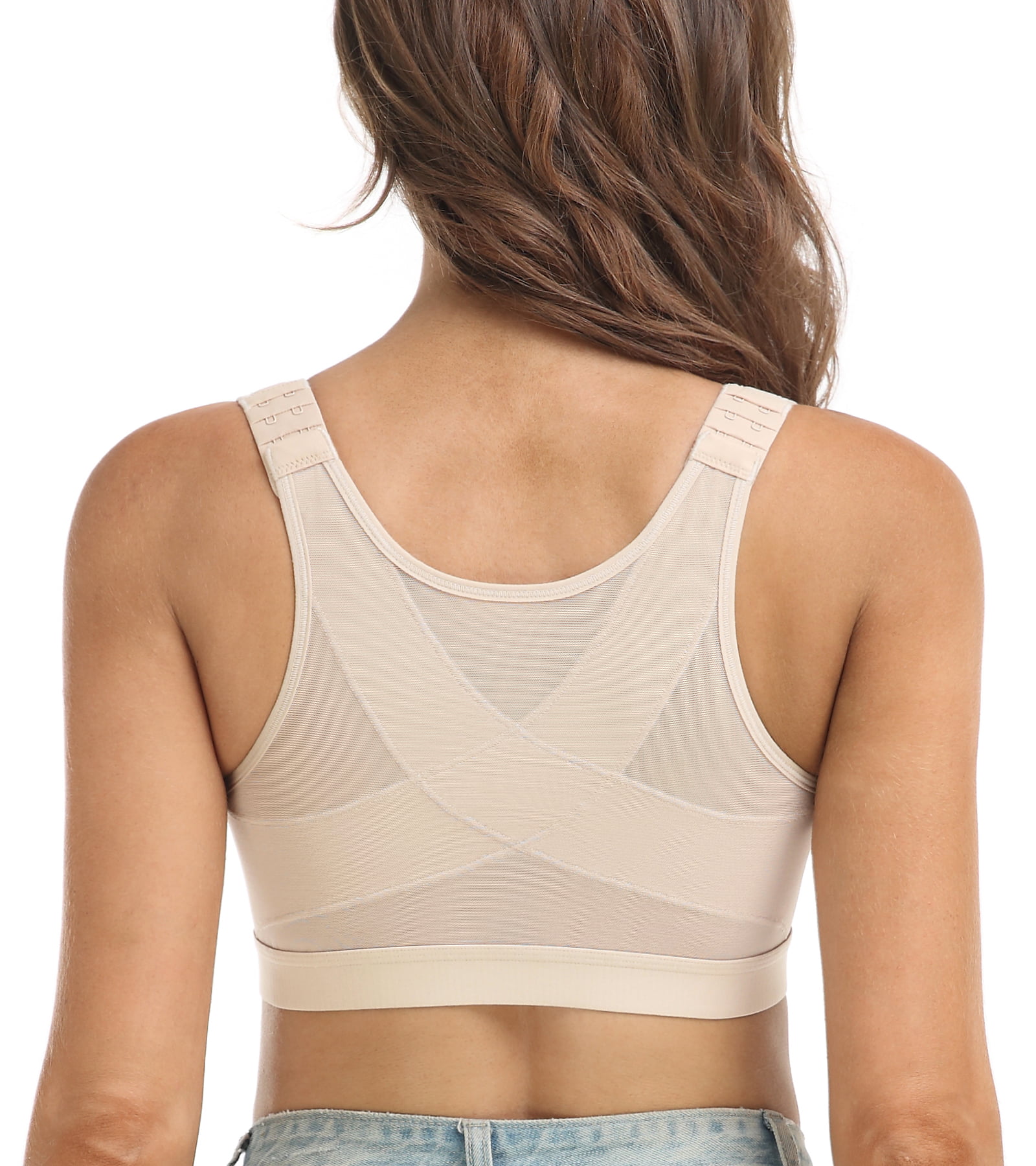 Exclare Women's Front Closure Full Coverage Wirefree Posture