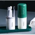 thumbnail image 3 of Travel Mouthwash Cup Set Simple Dental Cylinder Portable Storage Vanity Toothpaste Box, 3 of 5